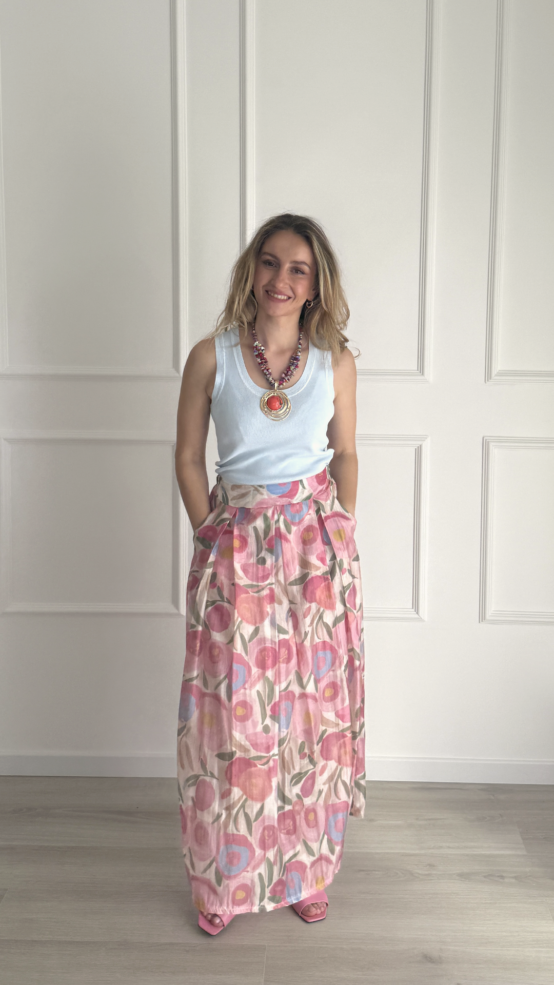 Falda acuarela floral