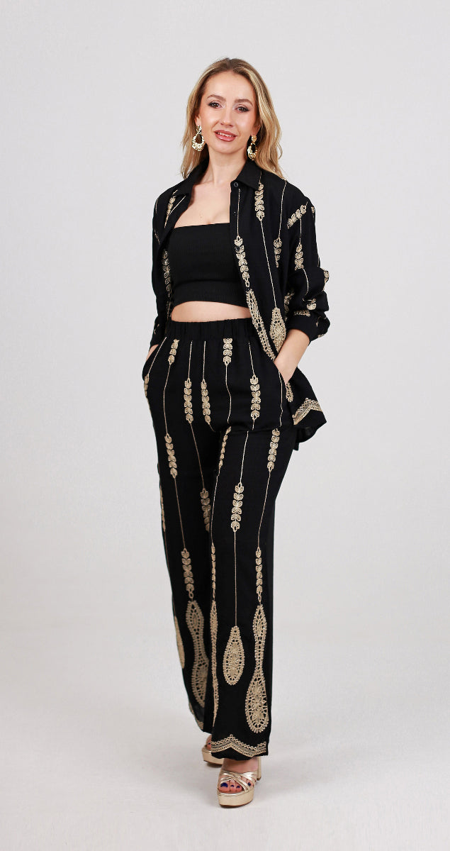 conjunto negro y dorado mod .Granada