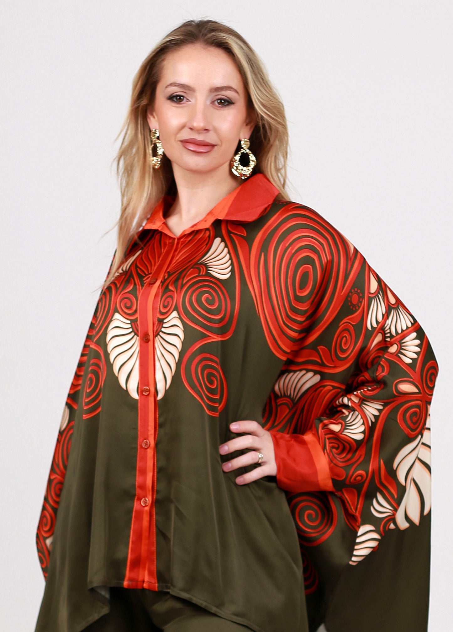 Conjunto verde y naranja mod.Olivia