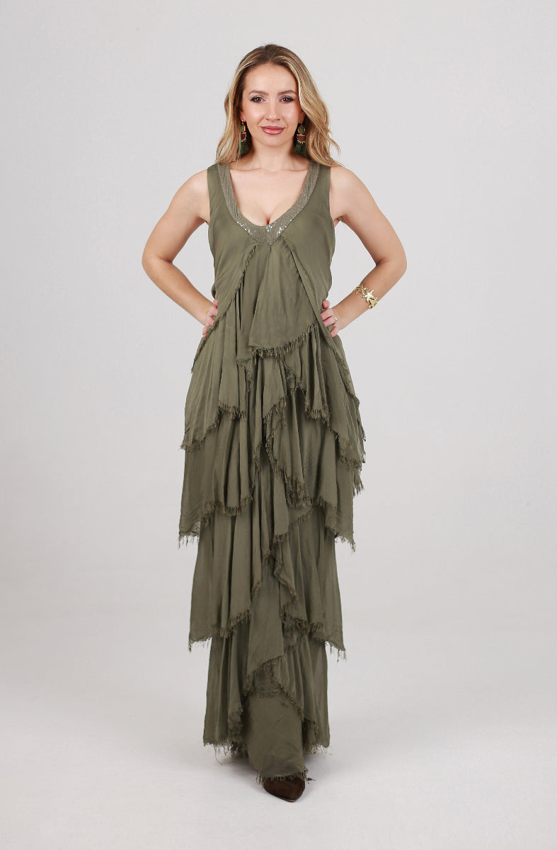 vestido verde mod .Ibiza
