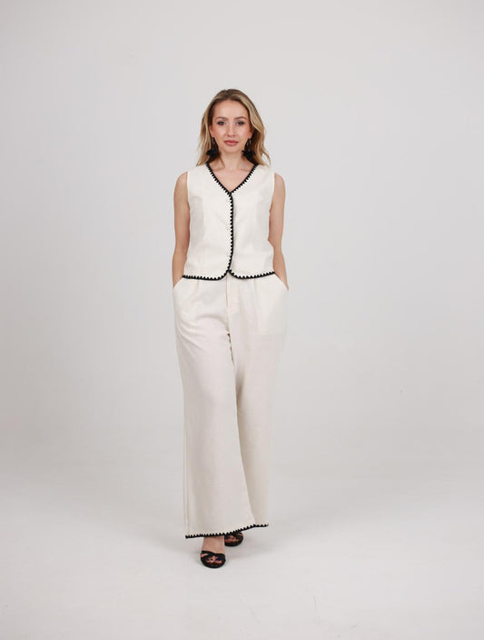 Conjunto chaleco y pantalón Mod .Naipes