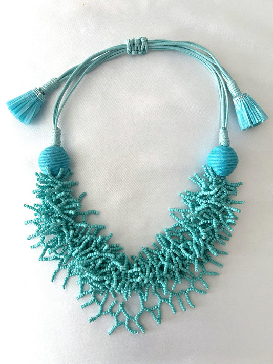 Collar Mod. Coral turquesa