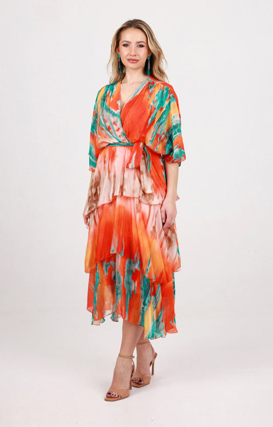 Vestido largo de gasa mod. Mila