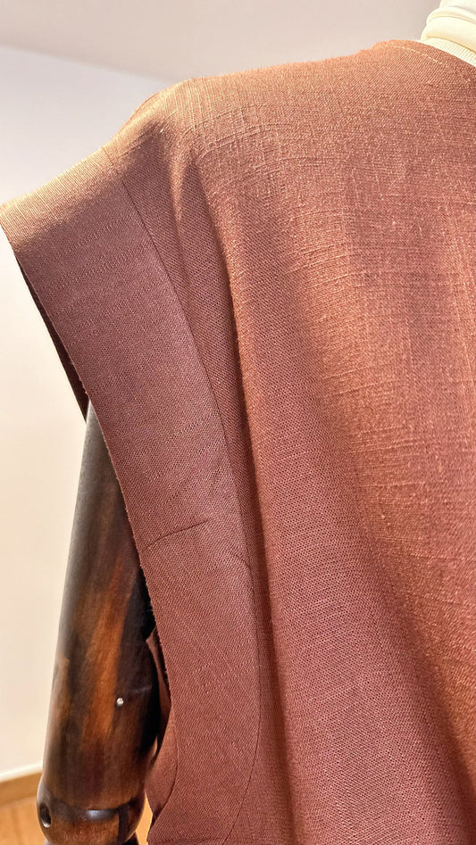 Blusa "Cacao" de Lino en Color Chocolate